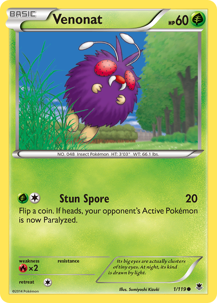 Venonat (1/119) [XY: Phantom Forces] - Pokémon - Card Brawlers | Quebec | Canada |