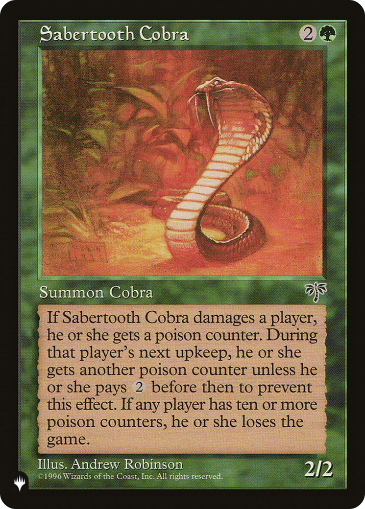 Sabertooth Cobra [The List] - Magic: The Gathering - Card Brawlers | Quebec | Canada |