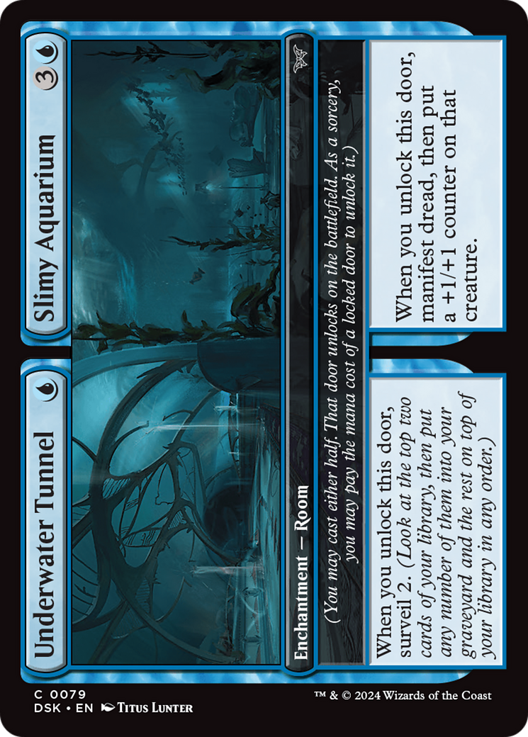 Underwater Tunnel // Slimy Aquarium [Duskmourn: House of Horror] - Magic: The Gathering - Card Brawlers | Quebec | Canada |