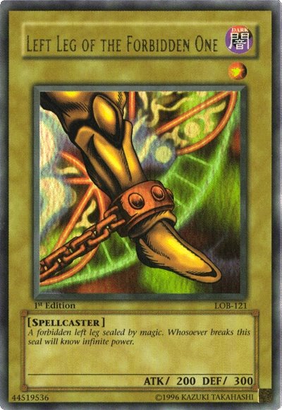 Left Leg of the Forbidden One [LOB-121] Ultra Rare - Yu-Gi-Oh! - Card Brawlers | Quebec | Canada |