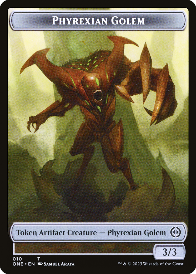 Phyrexian Mite Token (012) // Phyrexian Golem Double-Sided Token [Phyrexia: All Will Be One Tokens] - Magic: The Gathering - Card Brawlers | Quebec | Canada |