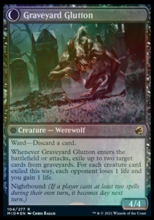 Graveyard Trespasser // Graveyard Glutton [Innistrad: Midnight Hunt Prerelease Promos] - Magic: The Gathering - Card Brawlers | Quebec | Canada |