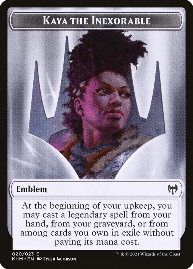 Human Warrior // Kaya, the Inexorable Emblem Double-Sided Token [Kaldheim Tokens] - Magic: The Gathering - Card Brawlers | Quebec | Canada |