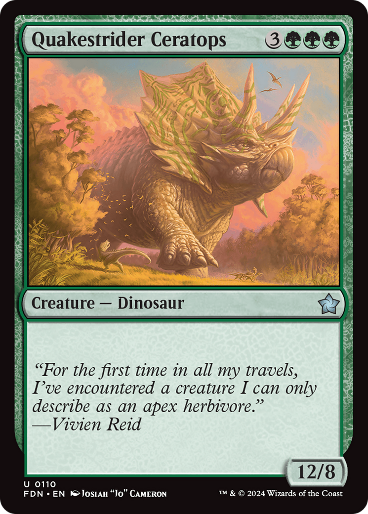 Quakestrider Ceratops [Foundations] - Magic: The Gathering - Card Brawlers | Quebec | Canada |