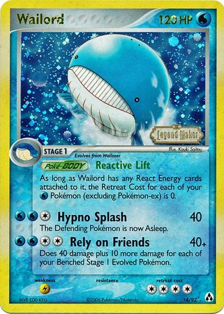 Wailord (14/92) (Stamped) [EX: Legend Maker] - Pokémon - Card Brawlers | Quebec | Canada |