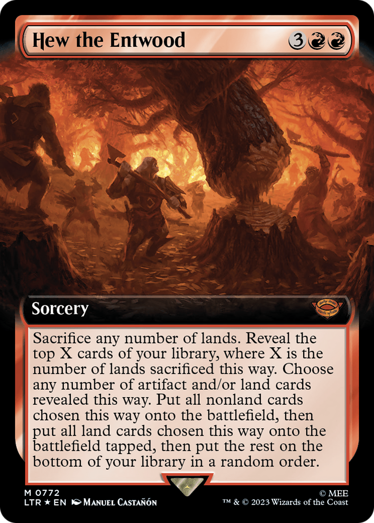 Hew the Entwood (Extended Art) (Surge Foil) [The Lord of the Rings: Tales of Middle-Earth] - Magic: The Gathering - Card Brawlers | Quebec | Canada |