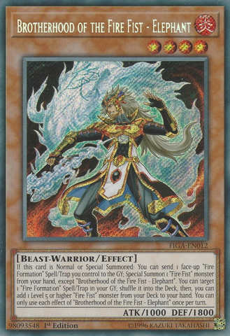 Brotherhood of the Fire Fist - Elephant [FIGA-EN012] Secret Rare - Yu-Gi-Oh! - Card Brawlers | Quebec | Canada |
