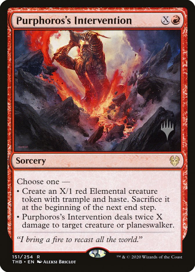 Purphoros's Intervention (Promo Pack) [Theros Beyond Death Promos] - Magic: The Gathering - Card Brawlers | Quebec | Canada |
