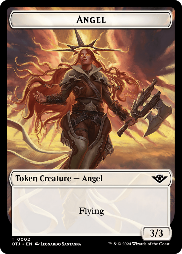 Mercenary // Angel Double-Sided Token [Outlaws of Thunder Junction Tokens] - Magic: The Gathering - Card Brawlers | Quebec | Canada |