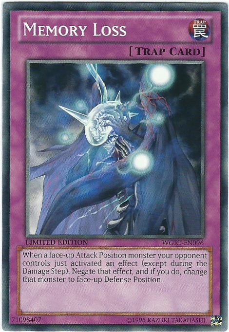 Memory Loss [WGRT-EN096] Common - Yu-Gi-Oh! - Card Brawlers | Quebec | Canada |