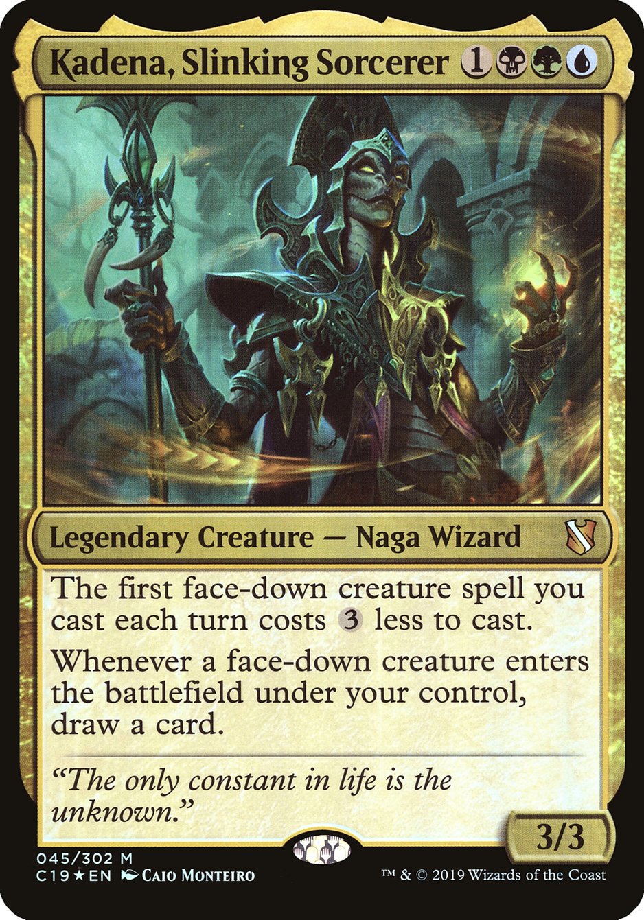 Kadena, Slinking Sorcerer (Oversized) [Commander 2019 Oversized] - Magic: The Gathering - Card Brawlers | Quebec | Canada |