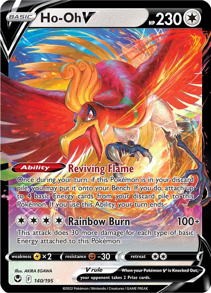 Ho-oh V (140/195) [Sword & Shield: Silver Tempest] - Pokémon - Card Brawlers | Quebec | Canada |