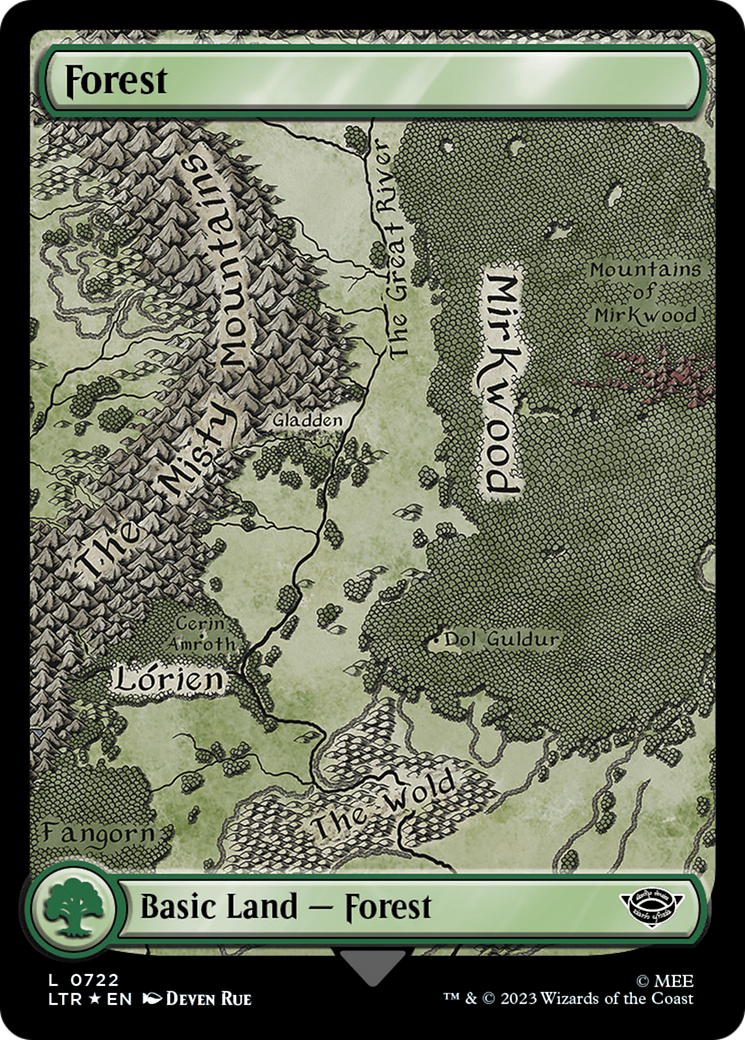 Forest (0722) (Surge Foil) [The Lord of the Rings: Tales of Middle-Earth] - Magic: The Gathering - Card Brawlers | Quebec | Canada |