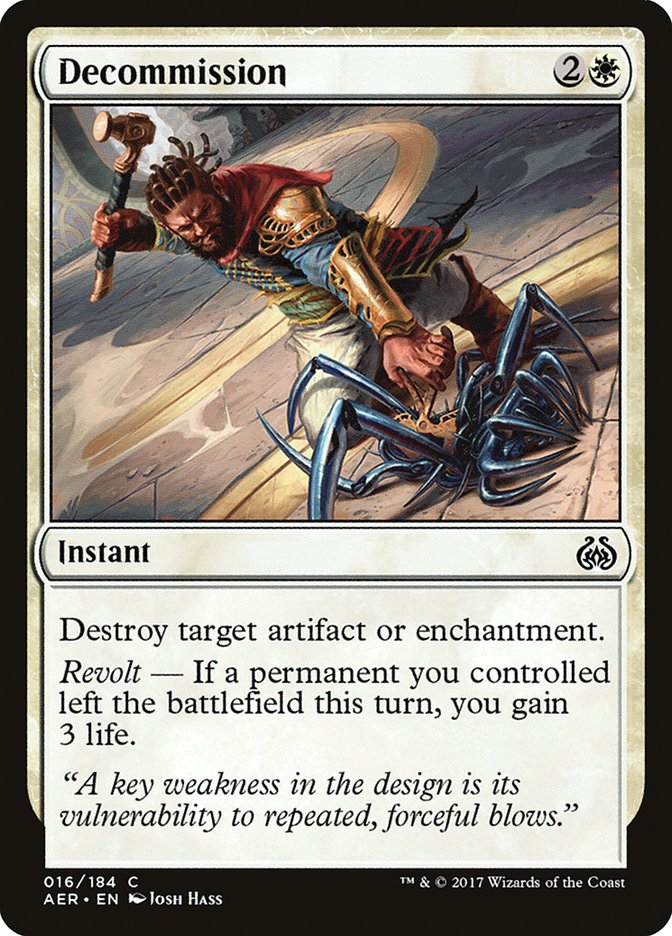 Decommission [Aether Revolt] - Magic: The Gathering - Card Brawlers | Quebec | Canada |