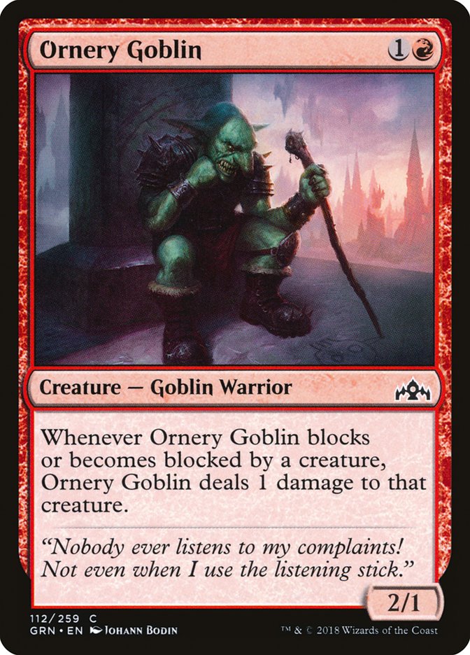 Ornery Goblin [Guilds of Ravnica] - Magic: The Gathering - Card Brawlers | Quebec | Canada |