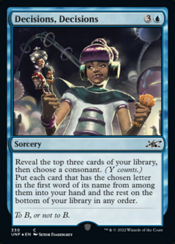 Decisions, Decisions (Galaxy Foil) [Unfinity] - Magic: The Gathering - Card Brawlers | Quebec | Canada |