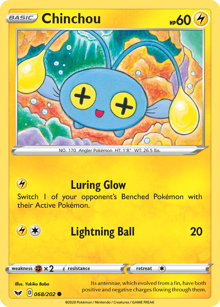 Chinchou (068/202) [Sword & Shield: Base Set] - Pokémon - Card Brawlers | Quebec | Canada |