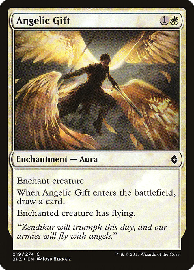 Angelic Gift [Battle for Zendikar] - Magic: The Gathering - Card Brawlers | Quebec | Canada |