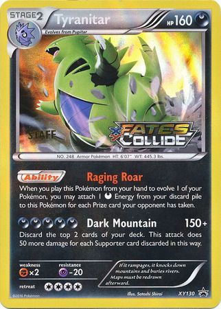 Tyranitar (XY130) (Staff) [XY: Black Star Promos] - Pokémon - Card Brawlers | Quebec | Canada |
