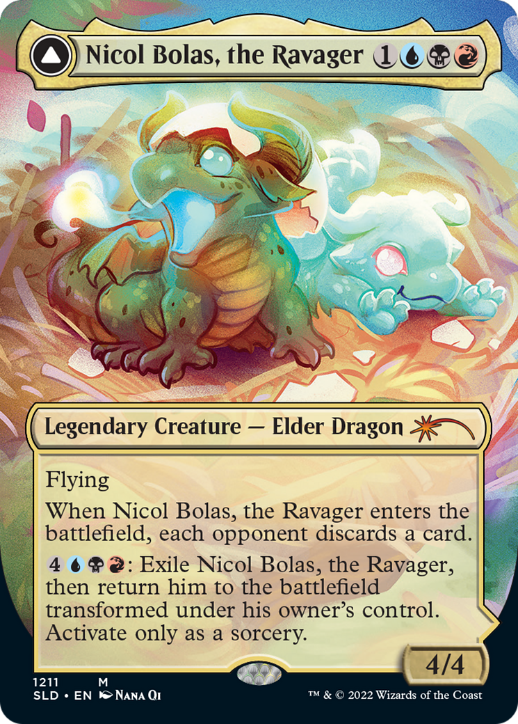 Nicol Bolas, the Ravager // Nicol Bolas, the Arisen (Display Commander) (Borderless) [Secret Lair: From Cute to Brute] - Magic: The Gathering - Card Brawlers | Quebec | Canada |
