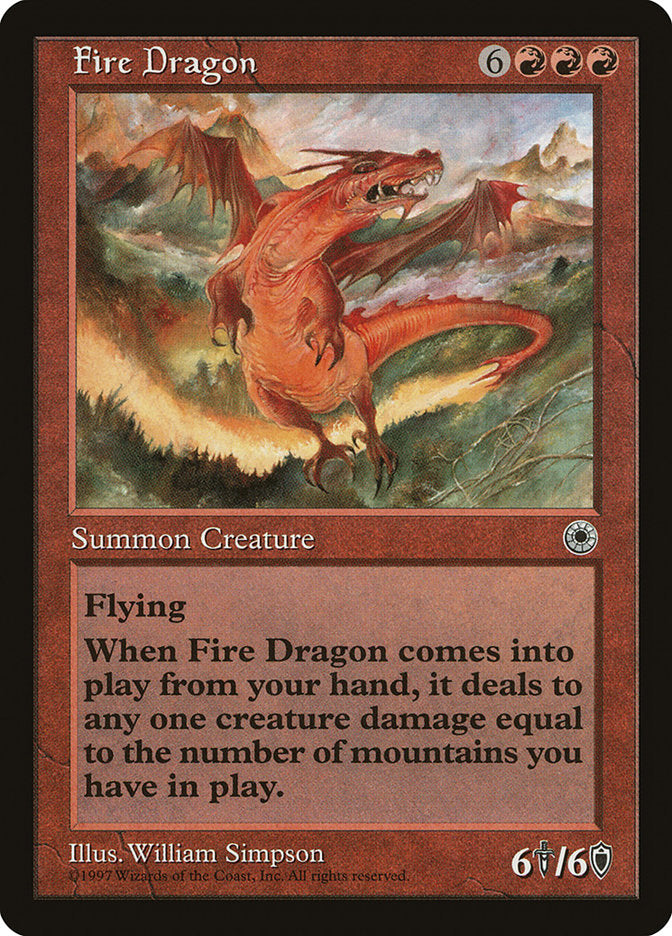 Fire Dragon [Portal] - Magic: The Gathering - Card Brawlers | Quebec | Canada |