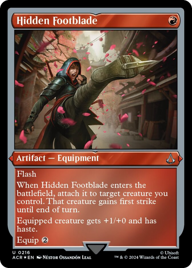 Hidden Footblade (Foil Etched) [Assassin's Creed] - Magic: The Gathering - Card Brawlers | Quebec | Canada |