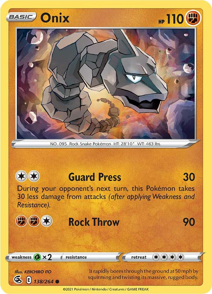 Onix (138/264) [Sword & Shield: Fusion Strike] - Pokémon - Card Brawlers | Quebec | Canada |