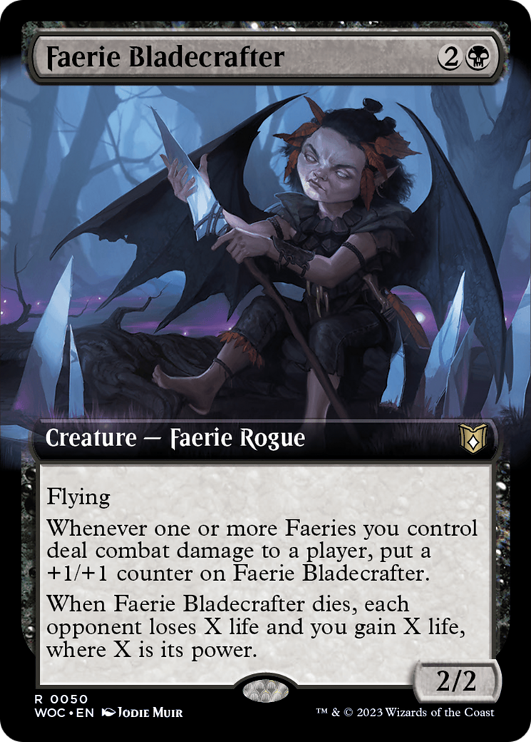 Faerie Bladecrafter (Extended Art) [Wilds of Eldraine Commander] - Magic: The Gathering - Card Brawlers | Quebec | Canada |