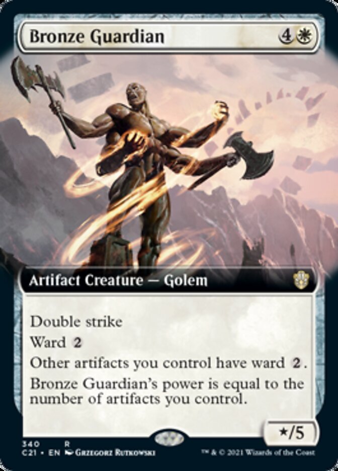 Bronze Guardian (Extended Art) [Commander 2021] - Magic: The Gathering - Card Brawlers | Quebec | Canada |