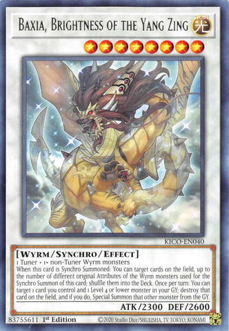 Baxia, Brightness of the Yang Zing [KICO-EN040] Rare - Yu-Gi-Oh! - Card Brawlers | Quebec | Canada |
