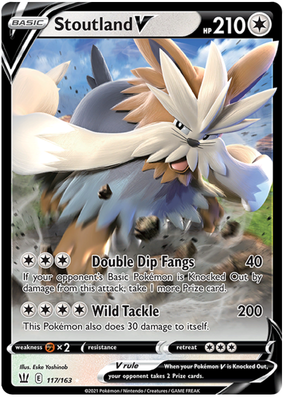 Stoutland V (117/163) [Sword & Shield: Battle Styles] - Pokémon - Card Brawlers | Quebec | Canada |