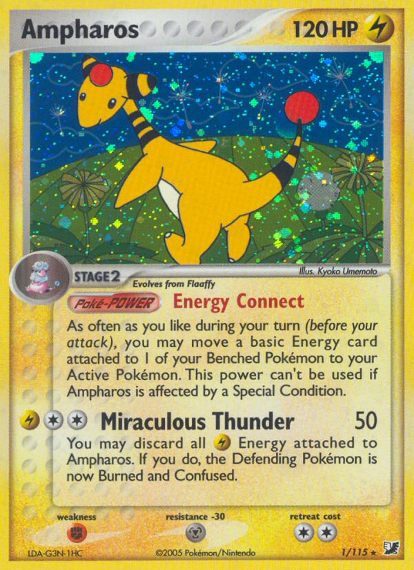 Ampharos (1/115) [EX: Unseen Forces] - Pokémon - Card Brawlers | Quebec | Canada |
