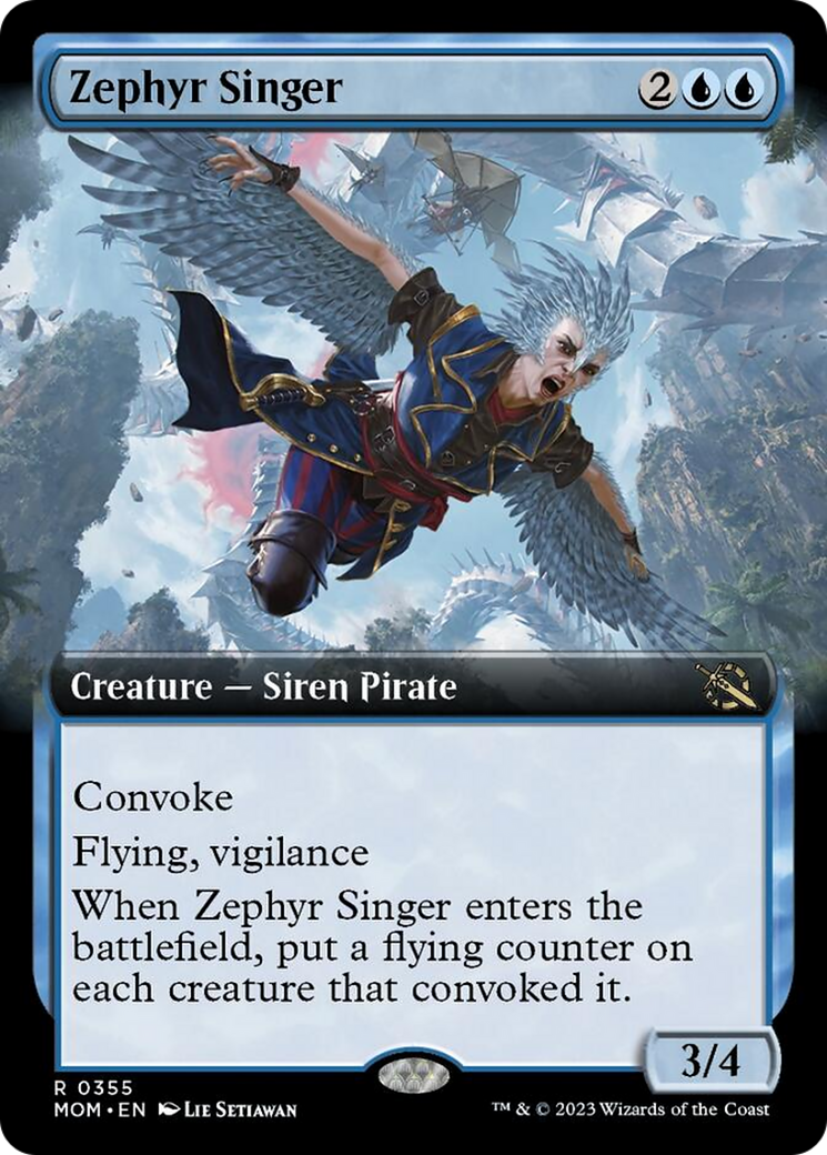 Zephyr Singer (Extended Art) [March of the Machine] - Magic: The Gathering - Card Brawlers | Quebec | Canada |