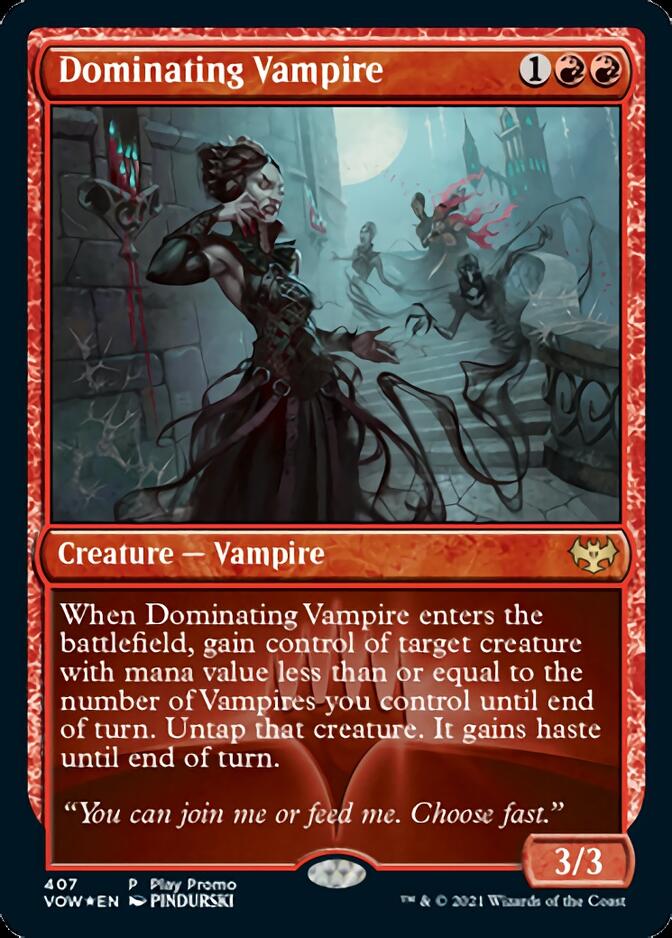 Dominating Vampire (Play Promo) [Innistrad: Crimson Vow Promos] - Magic: The Gathering - Card Brawlers | Quebec | Canada |