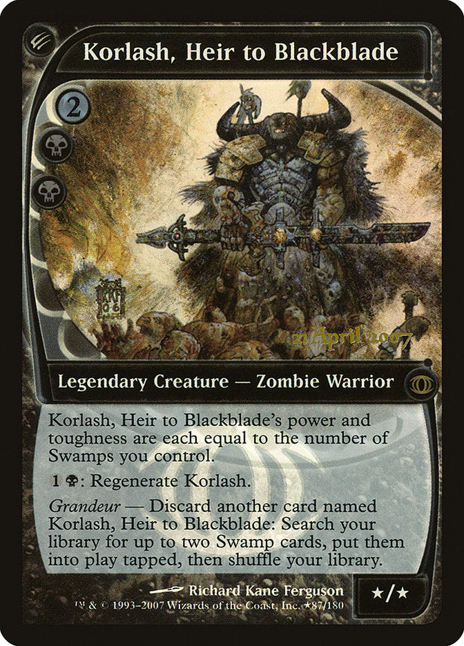 Korlash, Heir to Blackblade [Future Sight Promos] - Magic: The Gathering - Card Brawlers | Quebec | Canada |