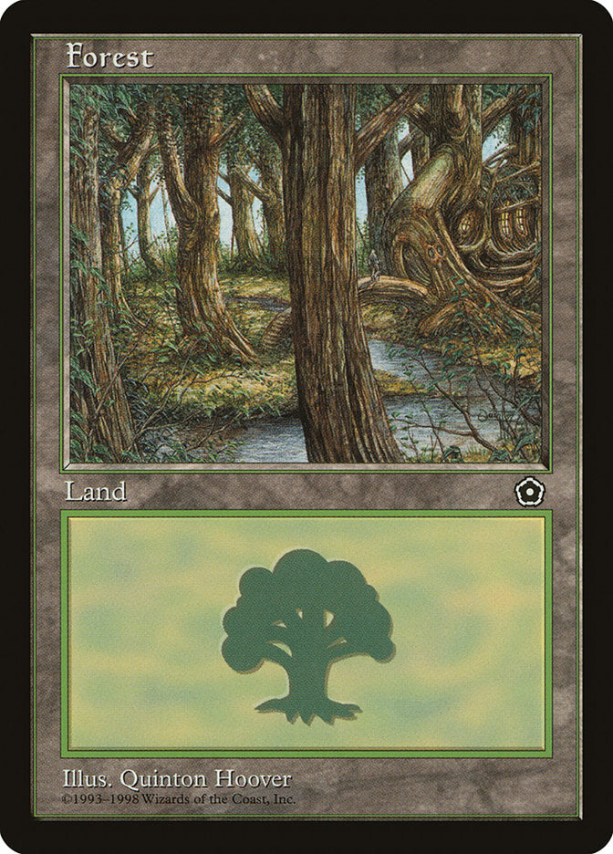 Forest (Treehouse on Right / Black Signature) [Portal Second Age] - Magic: The Gathering - Card Brawlers | Quebec | Canada |