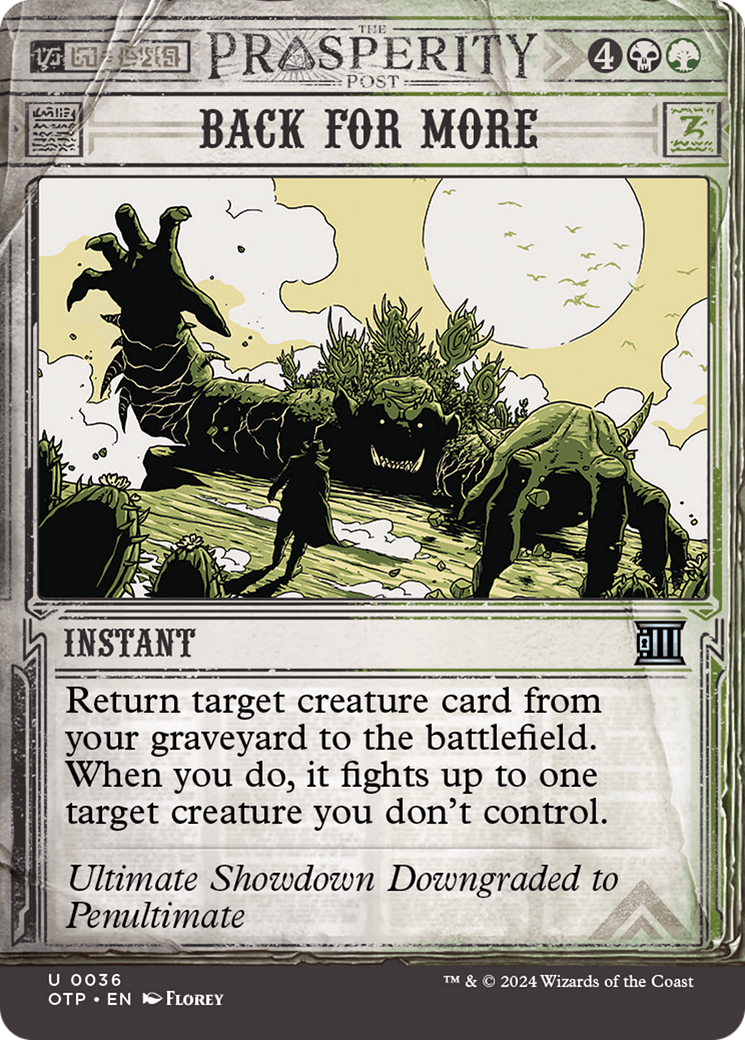 Back for More [Outlaws of Thunder Junction: Breaking News] - Magic: The Gathering - Card Brawlers | Quebec | Canada |