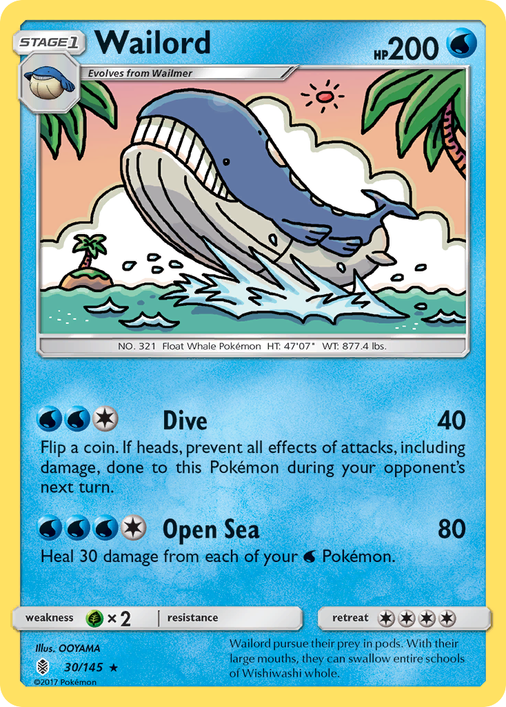 Wailord (30/145) [Sun & Moon: Guardians Rising] - Pokémon - Card Brawlers | Quebec | Canada |