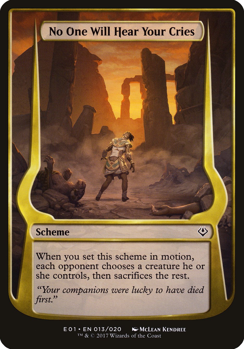 No One Will Hear Your Cries (Schemes) [Archenemy: Nicol Bolas Schemes] - Magic: The Gathering - Card Brawlers | Quebec | Canada |