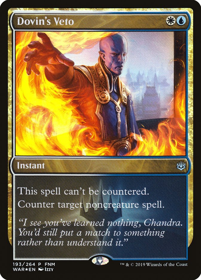 Dovin's Veto (FNM) [War of the Spark Promos] - Magic: The Gathering - Card Brawlers | Quebec | Canada |