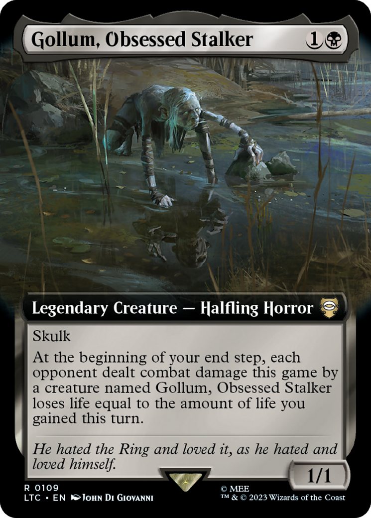 Gollum, Obsessed Stalker (Extended Art) [The Lord of the Rings: Tales of Middle-Earth Commander] - Magic: The Gathering - Card Brawlers | Quebec | Canada |