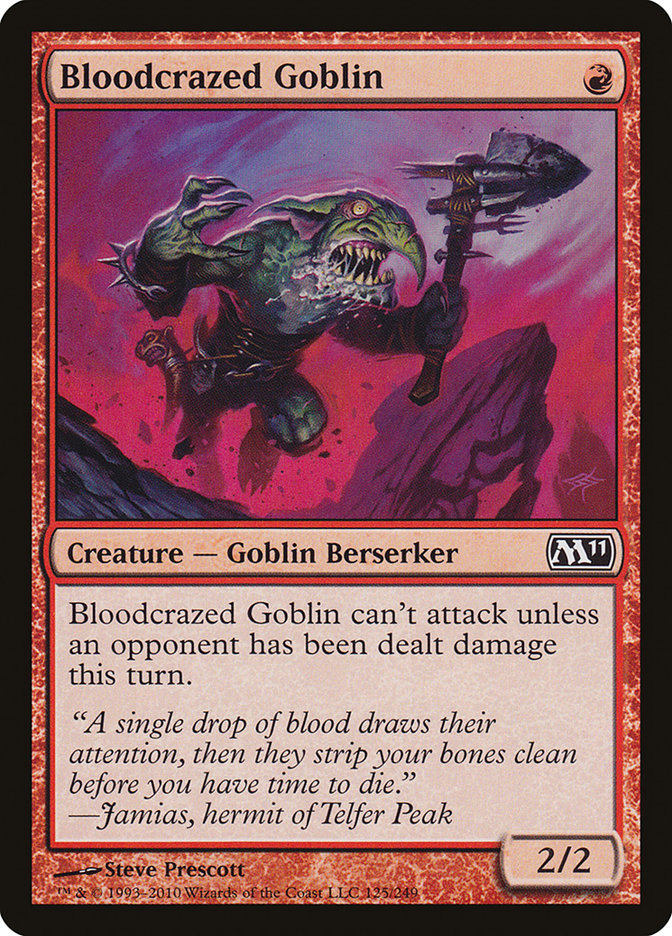 Bloodcrazed Goblin [Magic 2011] - Magic: The Gathering - Card Brawlers | Quebec | Canada |