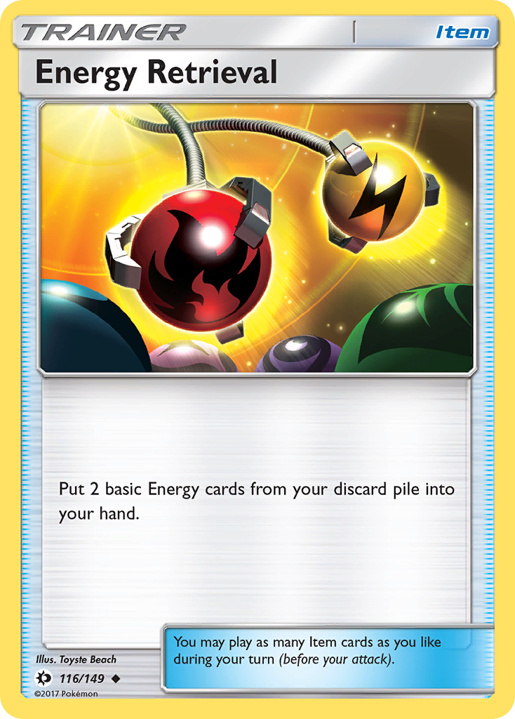 Energy Retrieval (116/149) [Sun & Moon: Base Set] - Pokémon - Card Brawlers | Quebec | Canada |