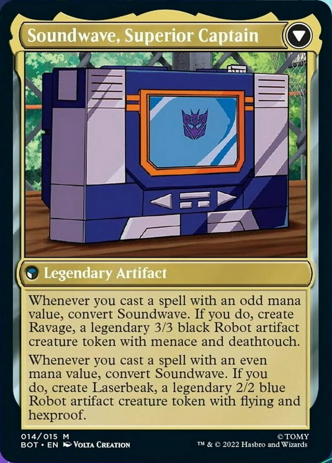 Soundwave, Sonic Spy // Soundwave, Superior Captain [Transformers] - Magic: The Gathering - Card Brawlers | Quebec | Canada |
