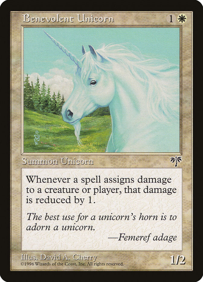 Benevolent Unicorn [Mirage] - Magic: The Gathering - Card Brawlers | Quebec | Canada |