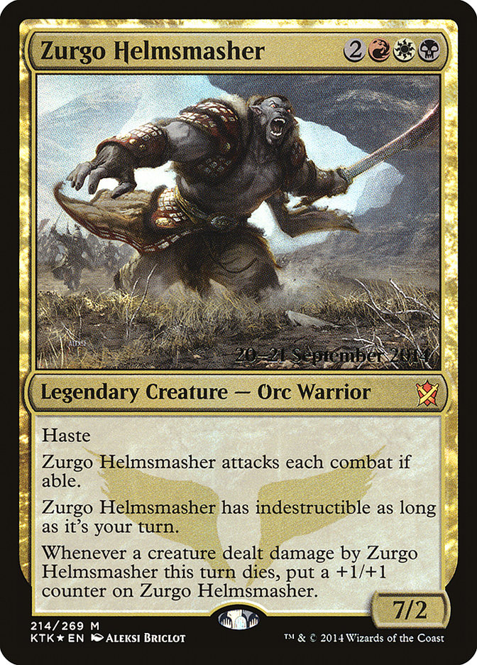 Zurgo Helmsmasher [Khans of Tarkir Prerelease Promos] - Magic: The Gathering - Card Brawlers | Quebec | Canada |