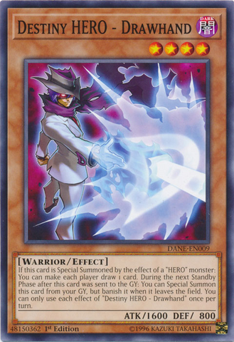 Destiny HERO - Drawhand [DANE-EN009] Common - Yu-Gi-Oh! - Card Brawlers | Quebec | Canada |