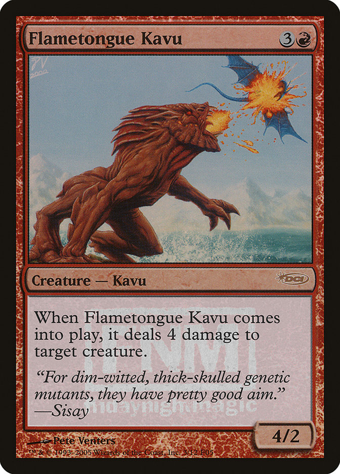 Flametongue Kavu [Friday Night Magic 2005] - Magic: The Gathering - Card Brawlers | Quebec | Canada |