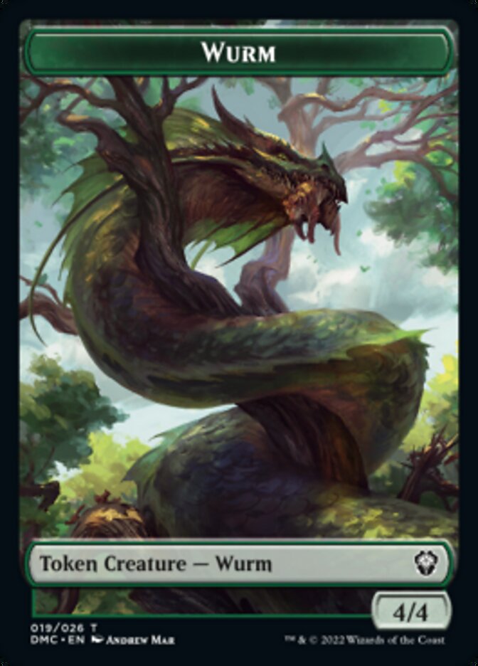 Soldier // Wurm Double-Sided Token [Dominaria United Tokens] - Magic: The Gathering - Card Brawlers | Quebec | Canada |