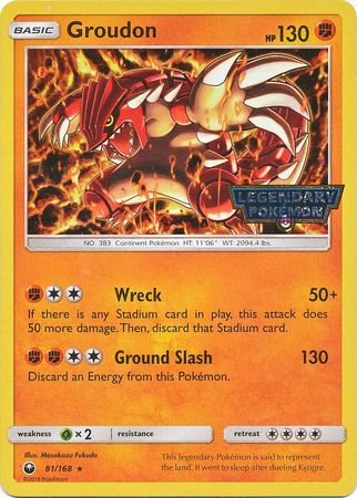 Groudon (81/168) (Cosmos Holo GameStop Promo) [Sun & Moon: Celestial Storm] - Pokémon - Card Brawlers | Quebec | Canada |